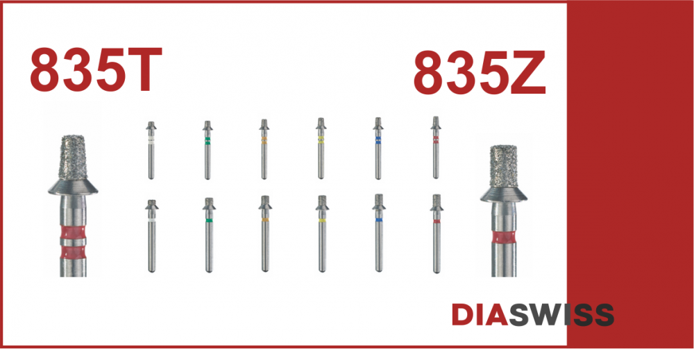 Боры алмазные с коническим ограничителем